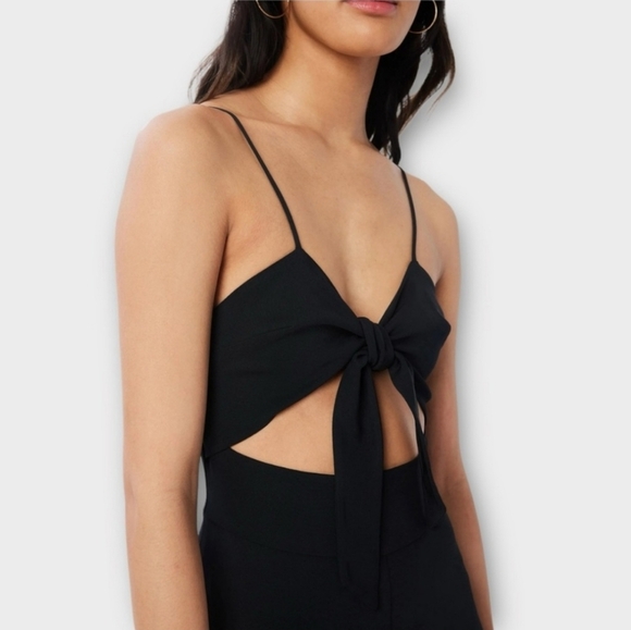 NWT Revolve Lita by Ciara Black Front Knot Jumpsuit XL - Picture 3 of 12